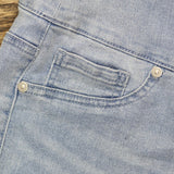 DG2 by Diane Gilman Petite Classic Stretch Pull-On Bermuda Shorts Chambray PL