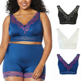 Rhonda Shear 3 Pack Adjustable Back Betty Pin Up Bras Multi Plus 2X