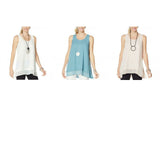 MarlaWynne WynneLayers Women's Crepe Tank Top With Chiffon Hem