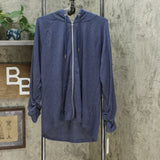 Calvin Klein Womens Plus Size Ruched Sleeve Full Zip Hoodie