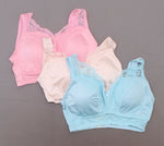 New Rhonda Shear LOT OF 3 Pinup Bra With Removable Pads. 656439-NEW Large