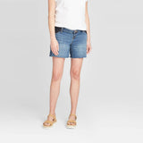 Isabel Maternity by Ingrid & Isabel Inset Panel Boyfriend Jean Shorts