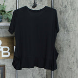 DG2 by Diane Gilman Women's Asymmetric Ruffle Hem Top