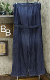 Colleen Lopez Women's Plus Size Strapless Chambray Denim Jumpsuit