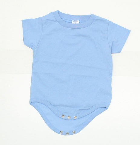 Rabbit Skins Baby Infant Short Sleeve One Piece Bodysuit Light Blue 24 Months