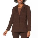DG2 by Diane Gilman Women's Plus Size Stretch Knit Ponte Blazer Jacket