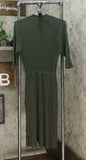 Who What Wear Women's Long Sleeve Ribbed Sweater Dress Olive Large
