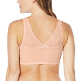 Rhonda Shear Plus Size Striped Mesh Leisure Bra With Removable Pads