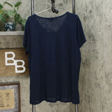 DG2 by Diane Gilman Women's Plus Size Burnout Printed And Embellished Top