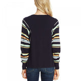 NWT Vince Camuto Womens Striped-Sleeve Sweater. 9169231 XX-Small
