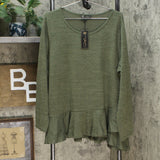 DG2 by Diane Gilman Women's Plus Size Crossover Peplum Top