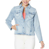 DG2 by Diane Gilman Women's Frayed Hem Denim Jacket