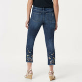 Laurie Felt Women's Classic Denim Stiletto Jeans With Embroidery