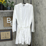 Thalia Sodi Women's Satin Short Wrap Robe Ivory 2XL/3XL