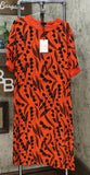 Who What Wear Women's Floral Print Short Sleeve High Neck A-Line Dress