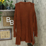 Hooked Up Women's Junior Fit Cozy Rib-Knit Cardigan
