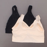 Rhonda Shear 2 Pack Jacquard Ahh Bras With Removable Pads Black/ Nude Large