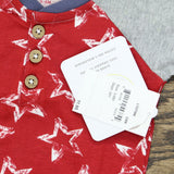 Burt's Bees Baby Painted Stars Organic Cotton Henley Bodysuit