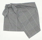 Who What Wear Women's Checkered Tie Front Skirt Black 16