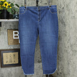 Susan Graver Plus Size High Stretch Denim Ankle Jeans