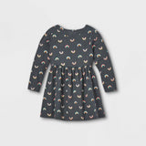 Cat & Jack Toddler Girls' Knit Long Sleeve Dress