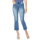 DG2 by Diane Gilman Women's Tall Star Needlepunch Cropped Jeans