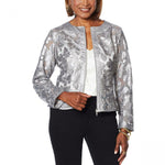 Colleen Lopez Women's Best Dressed Faux Leather And Mesh Jacket