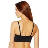 Nearly Nude Women's Seamless Wireless Bandeau Bra With Optional Straps Black XXL