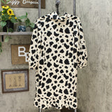 Who What Wear Women's Polka Dot 3/4 Sleeve Shift Dress