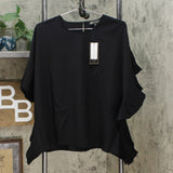 DG2 by Diane Gilman Women's Pleated Poncho Blouse