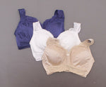 Rhonda Shear 3 Pack Betty Pin Up Bra With Removable Pads and Back Closure