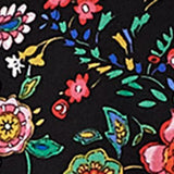 LOGO by Lori Goldstein Women's Picot Trim Mixed Print Jacket Black Medium