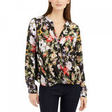 INC International Concepts Women's Twisted Floral Print Blouse