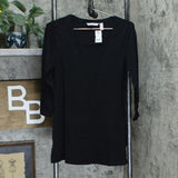 Isaac Mizrahi Live! Women's 3/4 Sleeve Square Neck Knit Tunic Top
