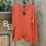 DG2 by Diane Gilman Women's Plus Size Crossover Peplum Top