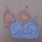 Rhonda Shear Plus Size 2 Pack Lace Leisure Bras With Removable Pads
