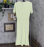 A New Day Women's Short Sleeve Cinched Waist Shift T-Shirt Dress Light Green S
