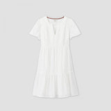 Knox Rose Women's Short Sleeve Dress JRD89110LA White L