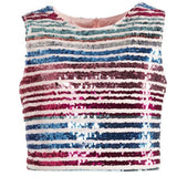Sequin Hearts Girls Big Girls Sleeveless Sequin Lined Top Pink 12