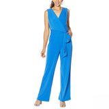 Colleen Lopez Women's Faux Wrap Tie Waist Jumpsuit