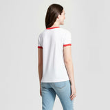 Modern Lux Women's We Like To Party Ringer Graphic T-Shirt