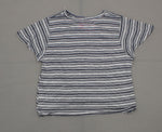 Xhilaration Women's Flutter Sleeve Striped Twist Front Knit Top T-Shirt
