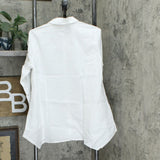 LOGO by Lori Goldstein Women's Poplin Button-Front Blouse