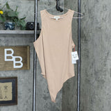 NWT Open Edit Women's Plus Size Crewneck Rib Thong Bodysuit. ED452985WN Plus 2X