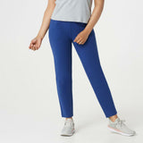 Denim & Co. Women's Active French Terry Pull-On Ankle Pants Bright Navy Small