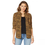 MOTTO Women's Stretch Chiffon Printed Button Front Shirt