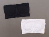 Rhonda Shear 2 Pack Underwire Bandeau Bra Removable Pads Black/ White Medium