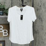 NWT JM Collection Petite Short Sleeve Shirttail Hem Knit Top. 88144UL477 PL
