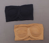Rhonda Shear 2 Pack Underwire Bandeau Bras Black/ Caramel Small