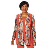 Antthony Women's 2 Piece Jacket and Cap Sleeve Top